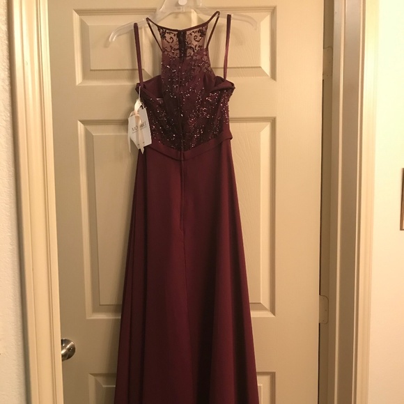 Bridesmaid Dress, Maroon,Prom Dress,Banquet Dress - Picture 2 of 2